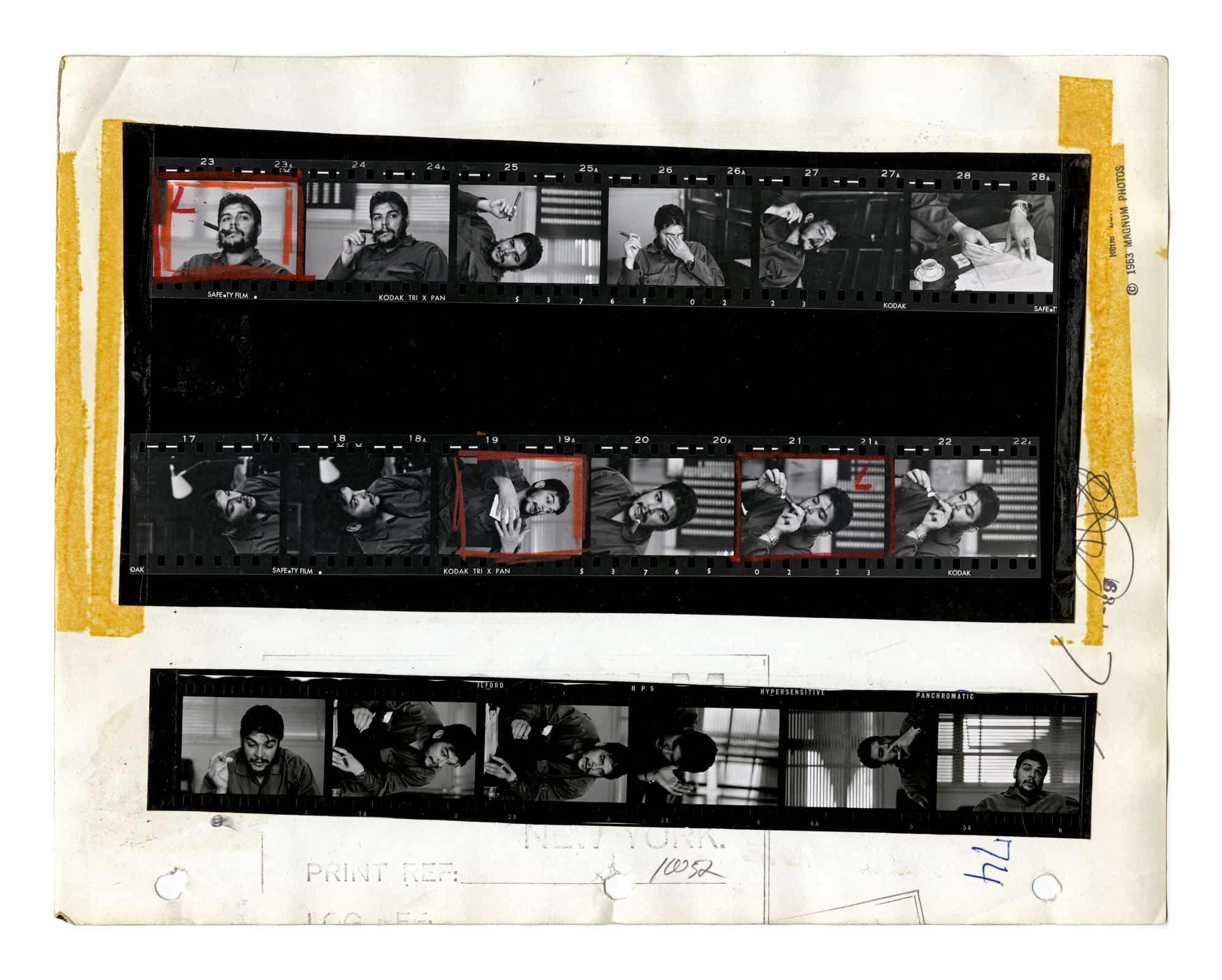 ernesto, che guevara havana, cuba 1963 contact-sheet © rene burri / magnum photos