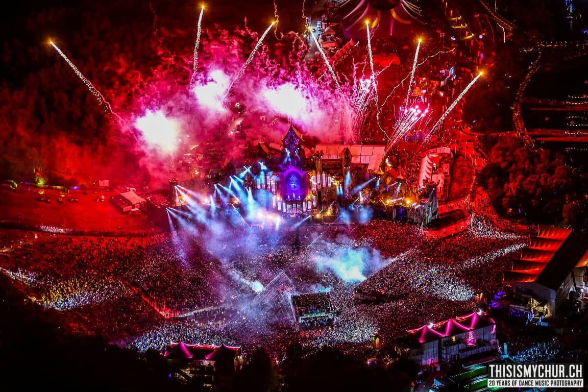 Foto Rutger Geerling - Tomorrowland 2015 vanuit de heli 